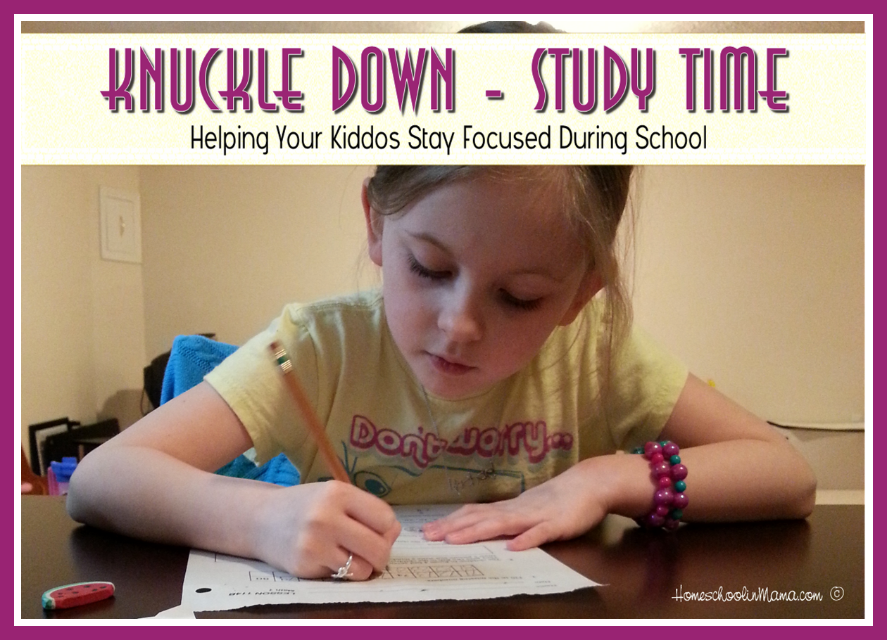 Knuckle Down – Study Time {Free} Printable